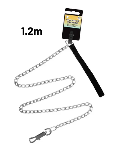 1.2m Metal Dog Lead with Handle