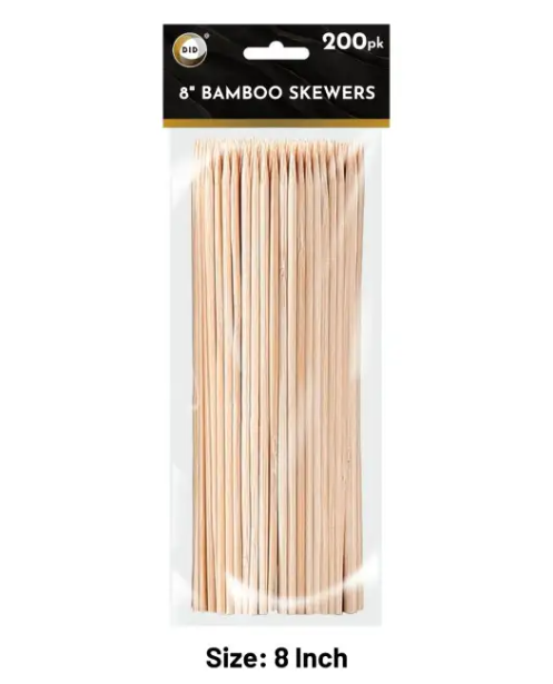 200Pk 8" Bamboo Skewers