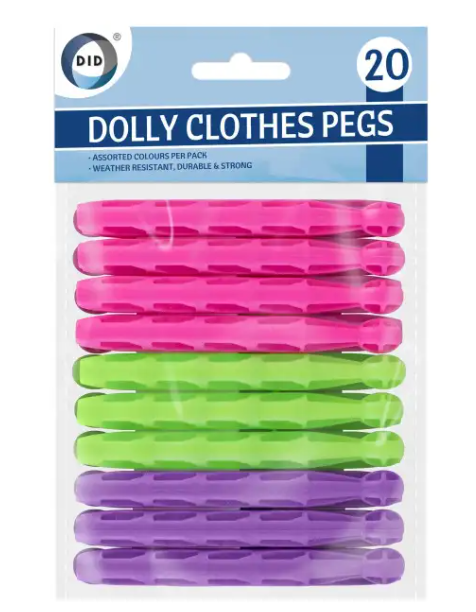 20pc Dolly Clothes Pegs