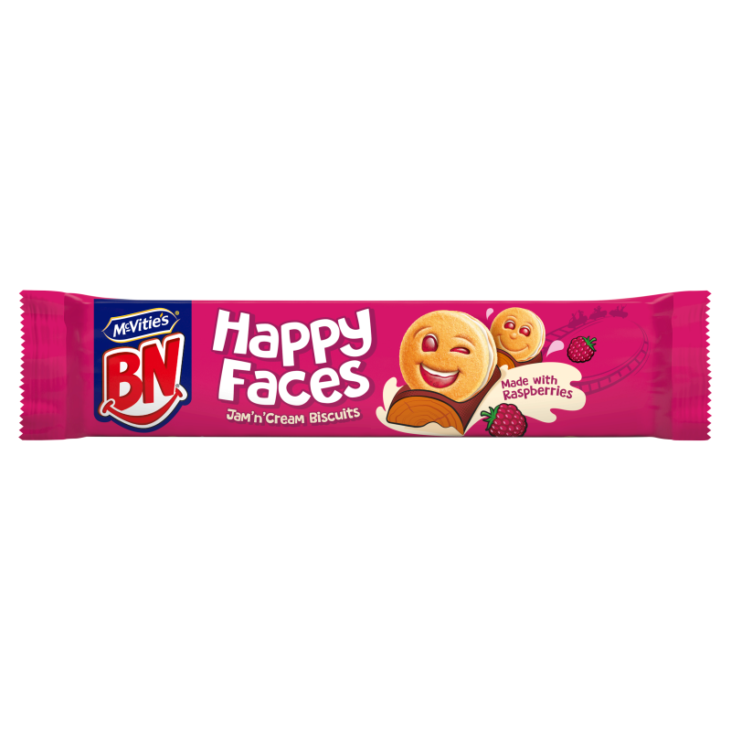 McVitie's BN Happy Faces Jam & Cream 165g PMP