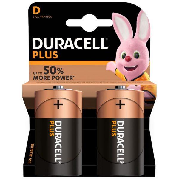 Duracell Plus D Battery 2 Pack