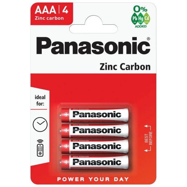 Panasonic Zinc Carbon AAA Battery 4 Pack