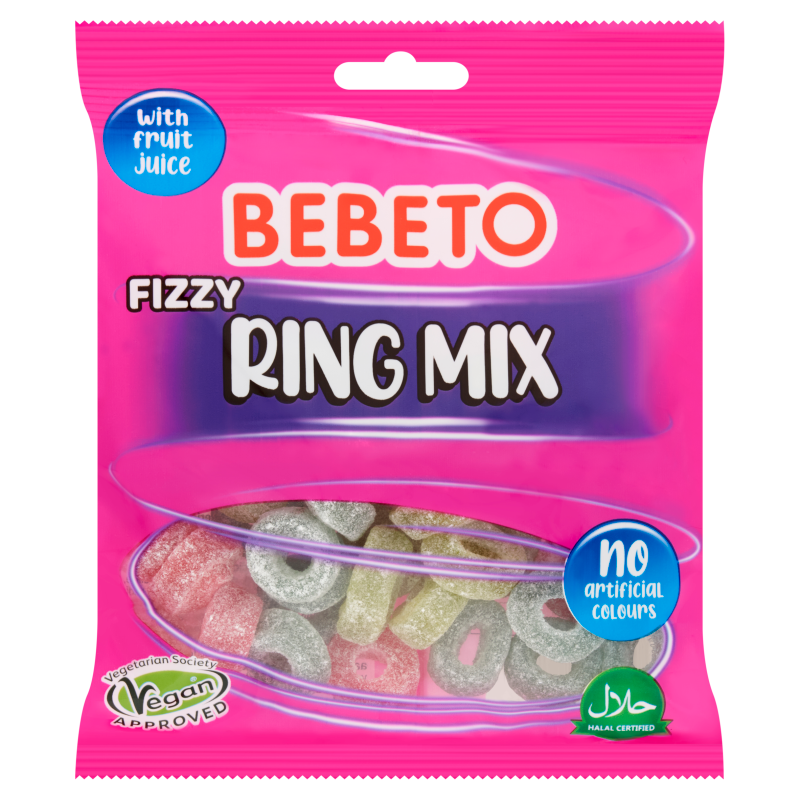 Bebeto Fizzy Ring Mix 150g PMP