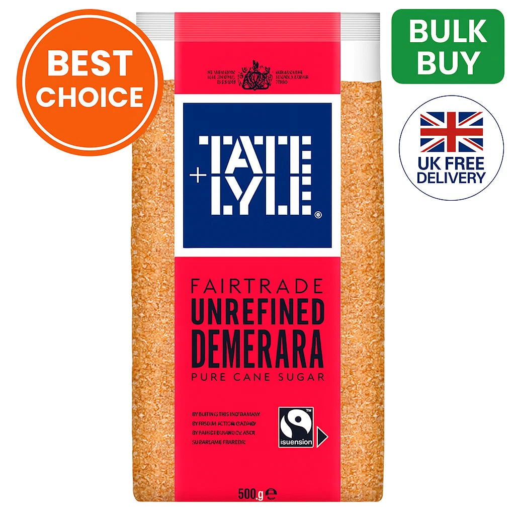 Bulk Buy Tate & Lyle Fairtrade Unrefined Demerara Sugar | Pure Cane Sugar
