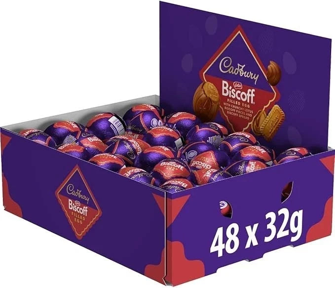 Cadbury Biscoff Chocolate Egg 32g Biscoff Centre Milk Chocolate-New Stock